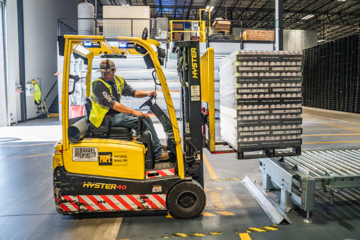 an operator moving goods