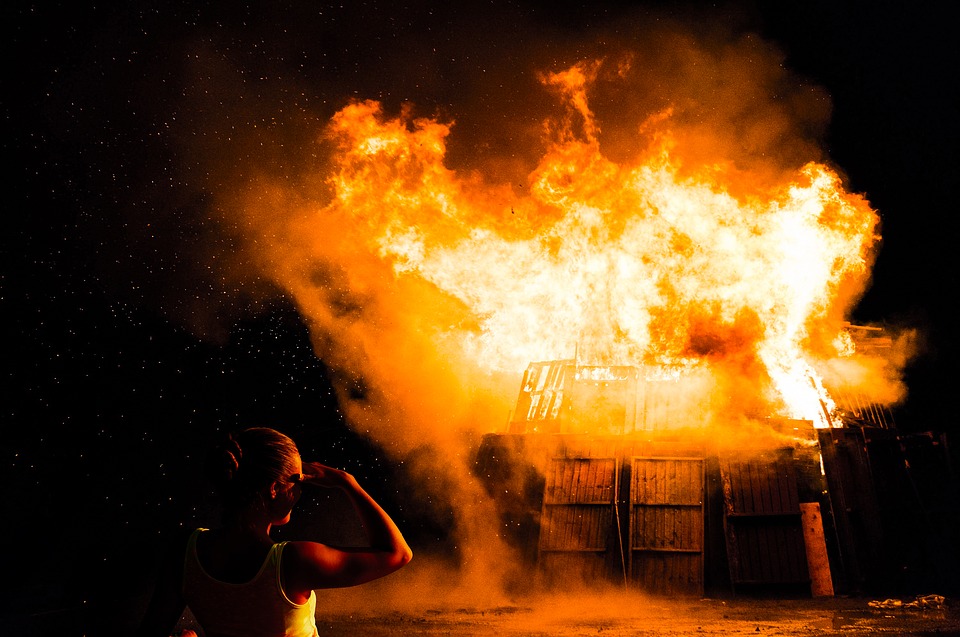 fire burning
